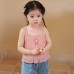 Cute Girls' Summer Strap Top with Bow, Versatile Crop Top for Kids, Stylish Inner Layer Clothing
