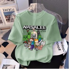 Genius Whale Kids T-Shirt Summer Boy Trendy Printed Short Sleeve Inner Wear Baby Toddler Stylish Layering Top