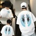 Genius Whale Cotton Kids T-Shirt Short Sleeve Summer Style Half Sleeve Mid-to-Large Boys Summer Top Fashion 