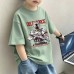 Genius Whale Boys' Short Sleeve T-Shirt, New Summer Cotton Breathable Top, Cool and Casual Pullover for Kids
