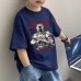 Genius Whale Boys' Short Sleeve T-Shirt, New Summer Cotton Breathable Top, Cool and Casual Pullover for Kids