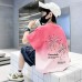Genius Whale Boys' Short Sleeve T-Shirt New Style Mid to Large Kids Summer Cool Trendy Starry Pattern Casual Top T-Shirt