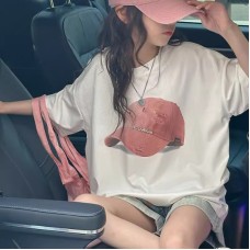 Casual Loose Short Sleeve T-Shirt for Girls