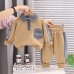 Collar long sleeved two-piece set for children in spring and autumn