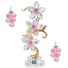 Crystal grape flower ornament