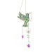 Hummingbird Crystal Sunshine Catcher Courtyard Wind Chime Mesh Leaf Pendant Hummingbird Crystal Sunshine Catcher Courtyard Wind Chime Mesh Leaf Pendant