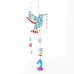 Hummingbird Crystal Sunshine Catcher Courtyard Wind Chime Mesh Leaf Pendant Hummingbird Crystal Sunshine Catcher Courtyard Wind Chime Mesh Leaf Pendant