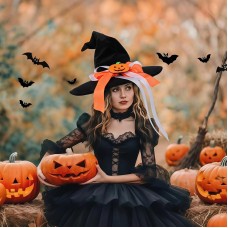 Halloween Witch Hat Hair Clip, Pumpkin Headwear for Party Cosplay, Fun and Quirky Hair Accessories