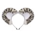 Halloween Animal Tail Headwear Set Costume Party Cosplay Snow Leopard Animal Ears Headband with Tail Prop Set