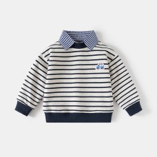 Children's Faux Two-Piece  Sweatshirt, Baby Spring Top Trendy Casual Wear