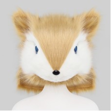 Single-Head Finished Fursuit Headpiece, Squirrel-Type Mouse Fursuit Head Mask, Cosplay Costume for Convention, Wearable Fursona Apparel