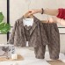 Children's Spring and Autumn Letter Suit Long Sleeve Three Piece Set
