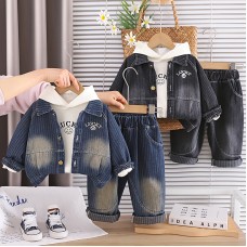 Cowboy long sleeved three piece set for infants and children