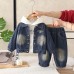 Cowboy long sleeved three piece set for infants and children Cowboy long sleeved three piece set for infants and children