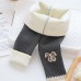 Extra thick girls' leggings with plush lamb wool