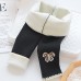 Extra thick girls' leggings with plush lamb wool