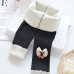 Girls' cotton thick leggings