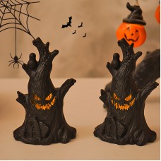 Halloween Decorative Funny Pumpkin Night Light Ghost Stump Decoration Scary Ghost Bedroom Scene Decoration Lamp