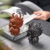 Purple Sand Wealth-Bringing Collectible Dual-Use Tea Table with Playful Zodiac Little Dragon Tea Pet Ornament