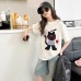 Cute Cartoon Short Sleeve T-Shirt for Girls, Loose Fit, Casual Top