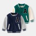 Loose Fleece Baseball Jacket for Boys Warm Outerwear