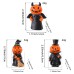 Halloween Mini Pumpkin Devil Gentleman Figurine Set Home Party Desk Resin Craft DecorationSet of Three