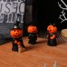 Halloween Mini Pumpkin Devil Gentleman Figurine Set Home Party Desk Resin Craft DecorationSet of Three