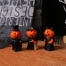 Halloween Mini Pumpkin Devil Gentleman Figurine Set Home Party Desk Resin Craft DecorationSet of Three