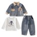 Cowboy long sleeved three piece children's clothing set