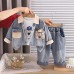 Cowboy long sleeved three piece children's clothing set