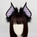 Halloween Dark Bat Animal Ears Headband Fake Hair Accessory for Cosplay Performance, Live Streaming Costume, Devil Themed Decoration