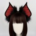 Halloween Dark Bat Animal Ears Headband Fake Hair Accessory for Cosplay Performance, Live Streaming Costume, Devil Themed Decoration
