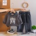 Children's round neck long sleeved two-piece set