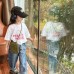 Children's Letter Short Sleeve Casual Top for Girls