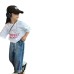 Children's Letter Short Sleeve Casual Top for Girls