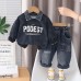 Children's Spring and Autumn Long sleeved Hoodie Two piece Set for Male Baby