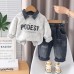 Children's Spring and Autumn Long sleeved Hoodie Two piece Set for Male Baby