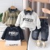 Children's Spring and Autumn Long sleeved Hoodie Two piece Set for Male Baby
