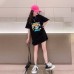 Girls'  Long T-Shirt Mid to Large Size Plus Size Short Sleeve Basketball Sport Dress