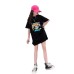 Girls'  Long T-Shirt Mid to Large Size Plus Size Short Sleeve Basketball Sport Dress