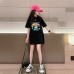 Girls'  Long T-Shirt Mid to Large Size Plus Size Short Sleeve Basketball Sport Dress
