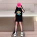 Girls'  Long T-Shirt Mid to Large Size Plus Size Short Sleeve Basketball Sport Dress