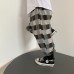 Double layered cotton linen checkered wide leg pants