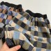 Double layered cotton linen checkered wide leg pants