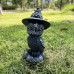 Halloween Witch Black Cat Resin Decoration Figurine Magical Mysterious Atmosphere Design Decorative Ornament