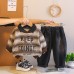 Striped long sleeved two-piece baby and children's clothing set