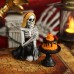 Festive Skull Girl Statue Decoration for Halloween Home Skeleton Scene Resin Craft