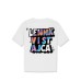 Children's Colorful Letter Print Short Sleeve Loose Casual Top for Boys
