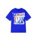 Children's Colorful Letter Print Short Sleeve Loose Casual Top for Boys