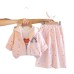 Hooded long sleeved three piece set for baby girls' clothing
